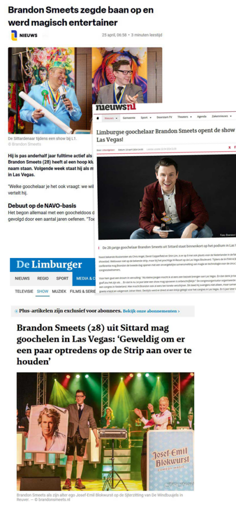 Brandon Smeets in de Limburger L1 newspapers in Limburg Netherlands
